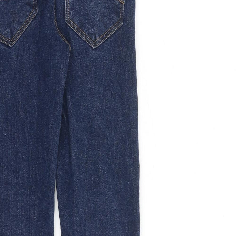 NEXT Boys Blue Cotton Skinny Jeans Size 7 Years L21 in Regular Zip