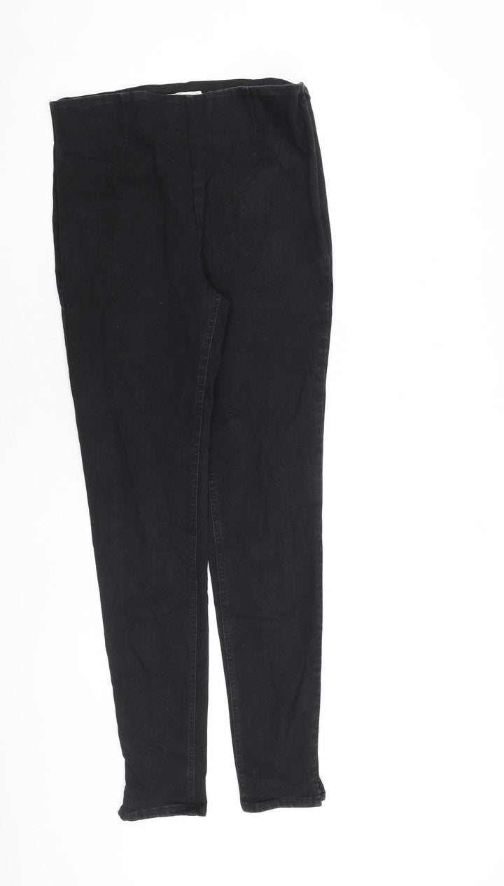 NEXT Womens Black Cotton Jegging Jeans Size 10 L30 in Regular Zip