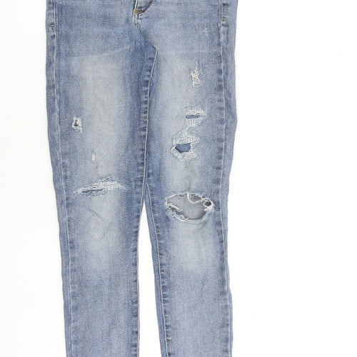 Gap Womens Blue Cotton Skinny Jeans Size 25 in L28 in Regular Zip