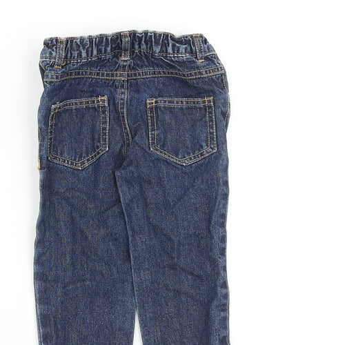 Carter's Baby Blue Cotton Cropped Jeans Size 12 Months Zip