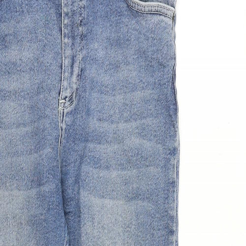 Jack Wills Womens Blue Cotton Skinny Jeans Size 30 in L26 in Regular Zip - Raw Hem