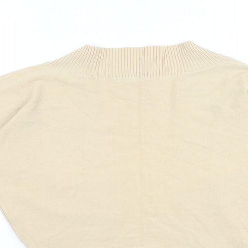 Marks and Spencer Womens Beige V-Neck Cotton Cardigan Jumper Size 8