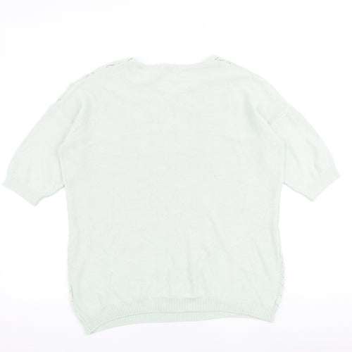 Damart Womens Green Round Neck Acrylic Pullover Jumper Size 18 - Size 18-20