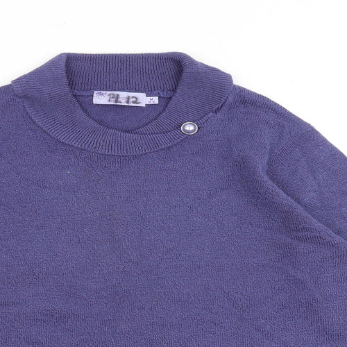 EWM Womens Blue Round Neck Acrylic Pullover Jumper Size 14 - Size 14-16
