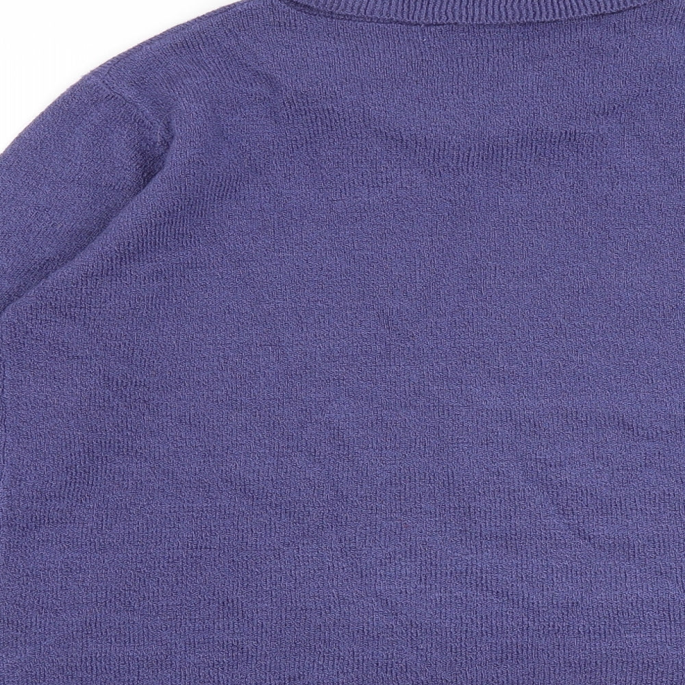 EWM Womens Blue Round Neck Acrylic Pullover Jumper Size 14 - Size 14-16