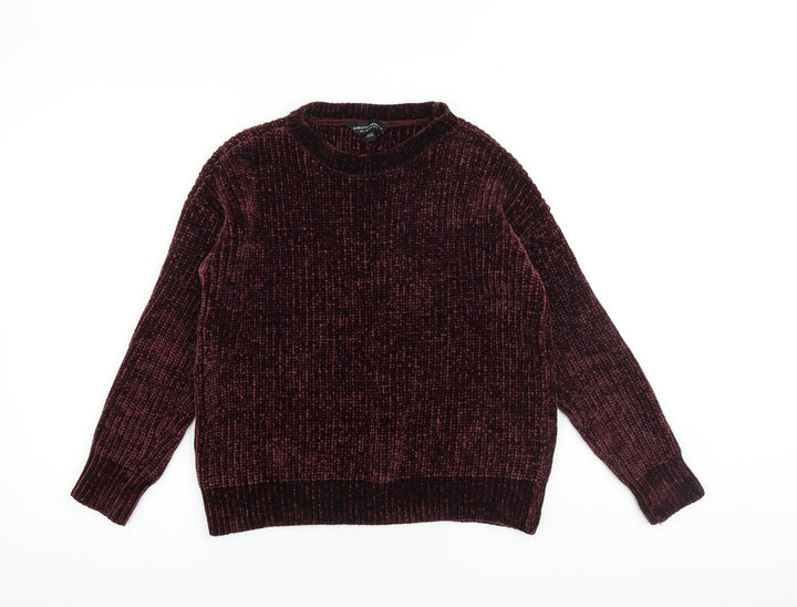 Dorothy Perkins Womens Purple Round Neck Elastane Pullover Jumper Size 8