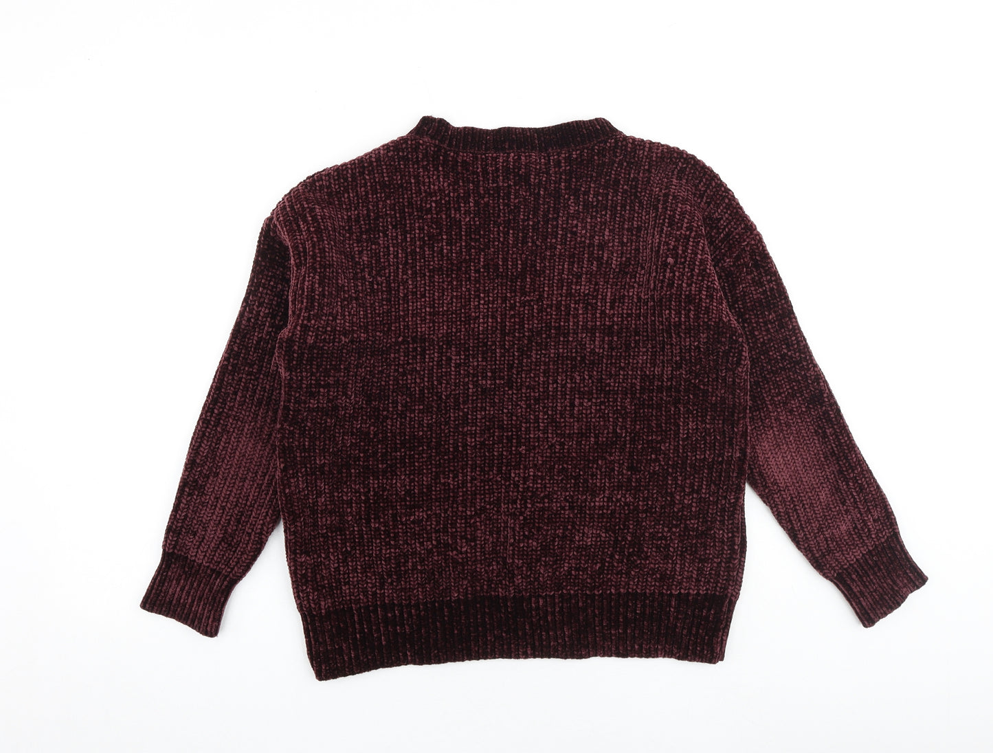 Dorothy Perkins Womens Purple Round Neck Elastane Pullover Jumper Size 8