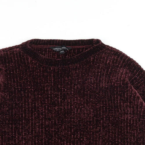 Dorothy Perkins Womens Purple Round Neck Elastane Pullover Jumper Size 8