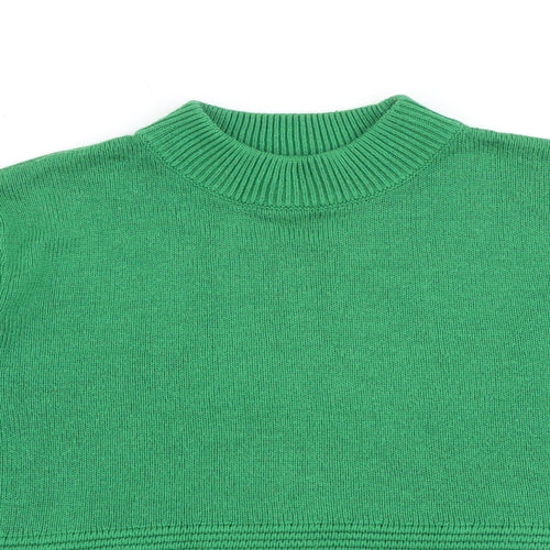 Topshop Womens Green High Neck Acrylic Pullover Jumper Size 6