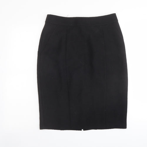 Marks and Spencer Womens Black Polyester Bandage Skirt Size 12 Zip