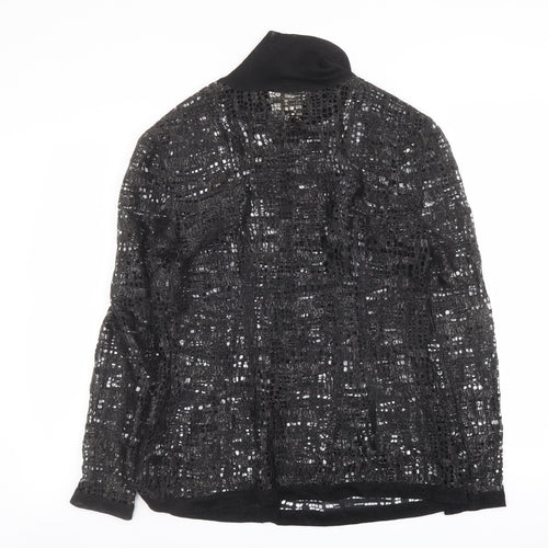 ESCADA Womens Black Viscose Basic Button-Up Size 12 Collared