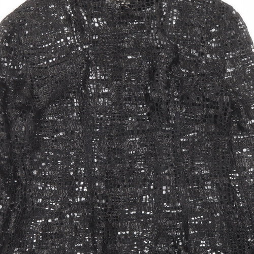 ESCADA Womens Black Viscose Basic Button-Up Size 12 Collared