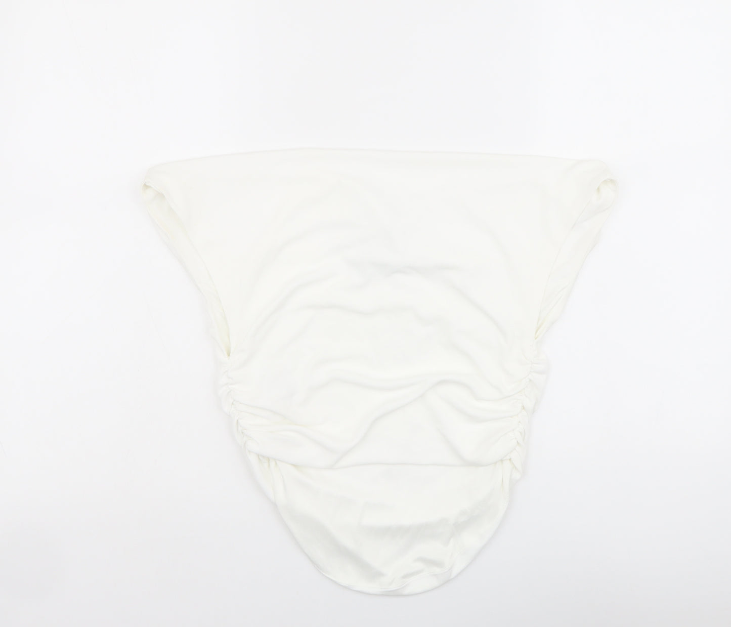 Zara Womens Ivory Polyester Basic Blouse Size M Square Neck - Strapless