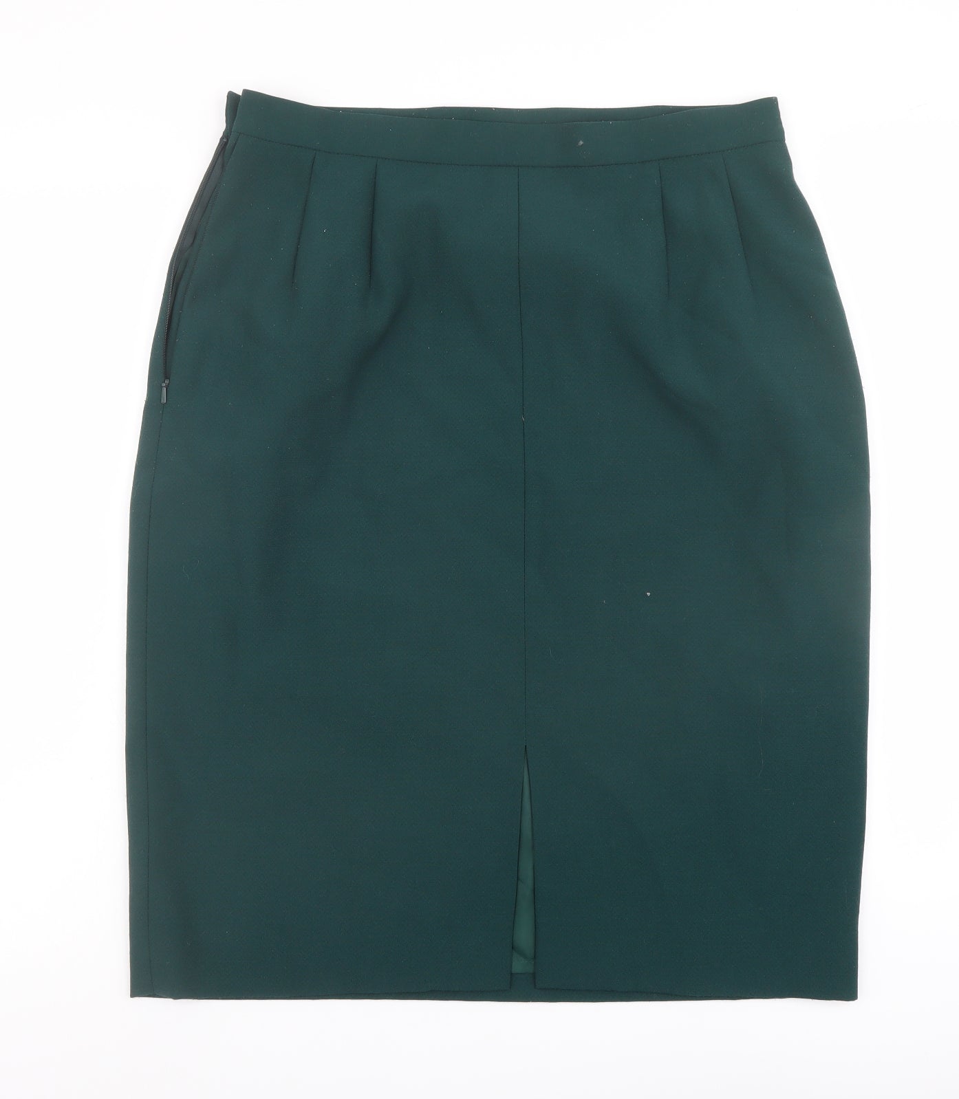 Country Casuals Womens Green Polyester Bandage Skirt Size 16 Zip