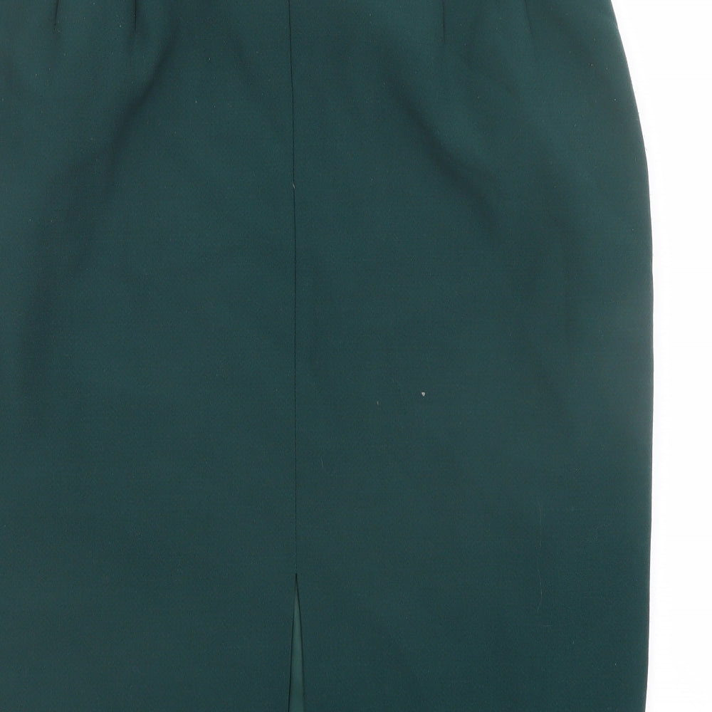 Country Casuals Womens Green Polyester Bandage Skirt Size 16 Zip