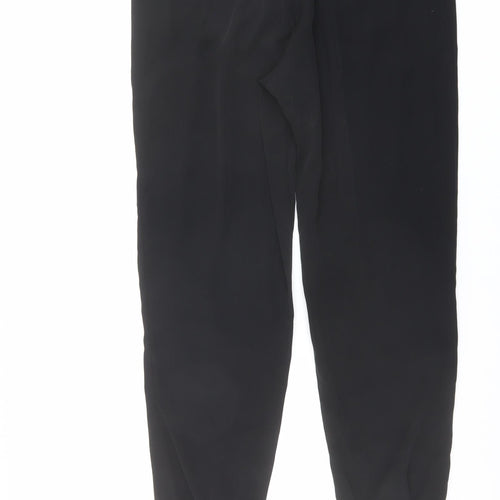ASOS Womens Black Polyester Trousers Size 10 L26 in Regular Button