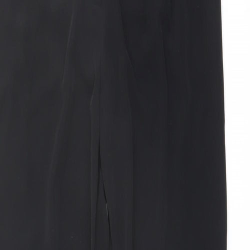 ASOS Womens Black Polyester Trousers Size 10 L26 in Regular Button