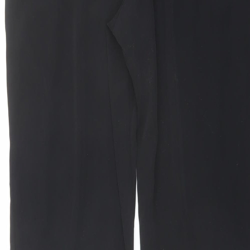 ASOS Womens Black Polyester Trousers Size 10 L26 in Regular Button