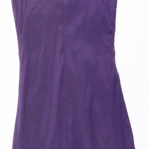 Oh Polly Womens Purple Polyester Bodycon Size 8 Sweetheart Zip - Lace Detail