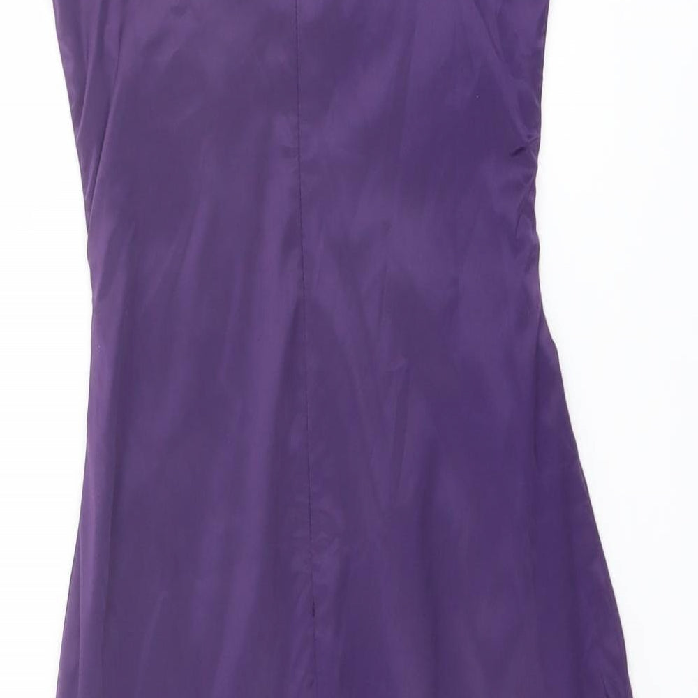 Oh Polly Womens Purple Polyester Bodycon Size 8 Sweetheart Zip - Lace Detail