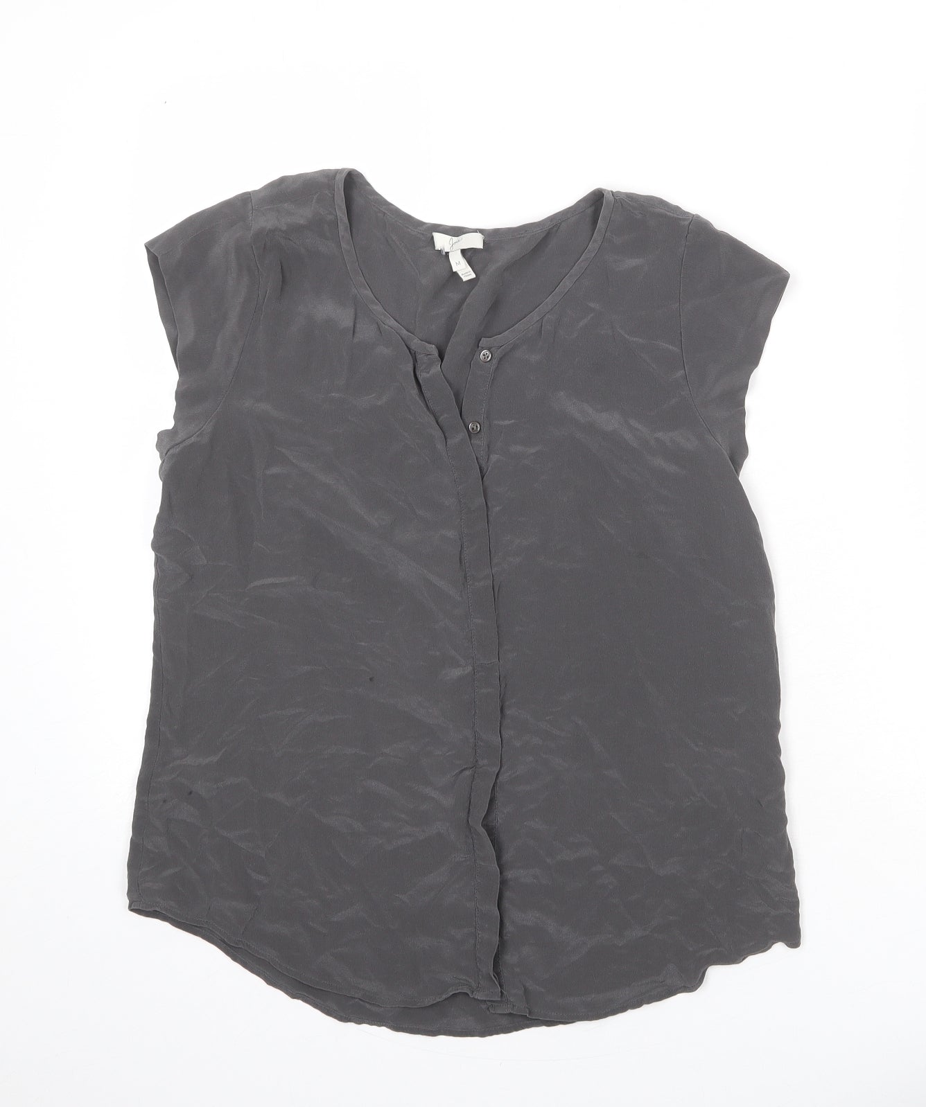 JOIE Womens Grey Silk Basic Tank Size M Round Neck