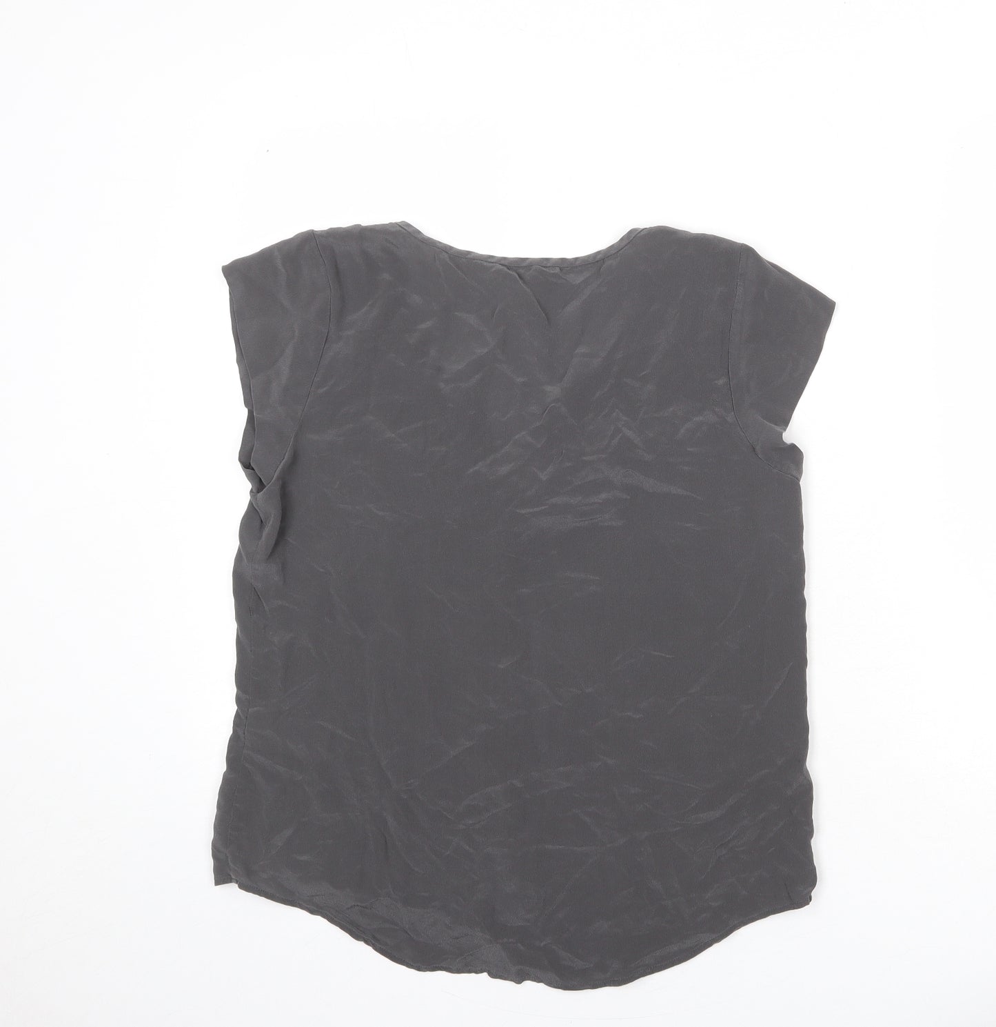JOIE Womens Grey Silk Basic Tank Size M Round Neck