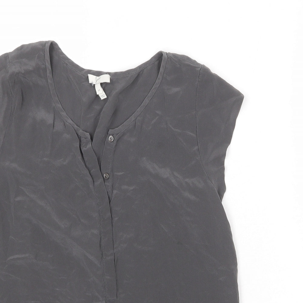 JOIE Womens Grey Silk Basic Tank Size M Round Neck