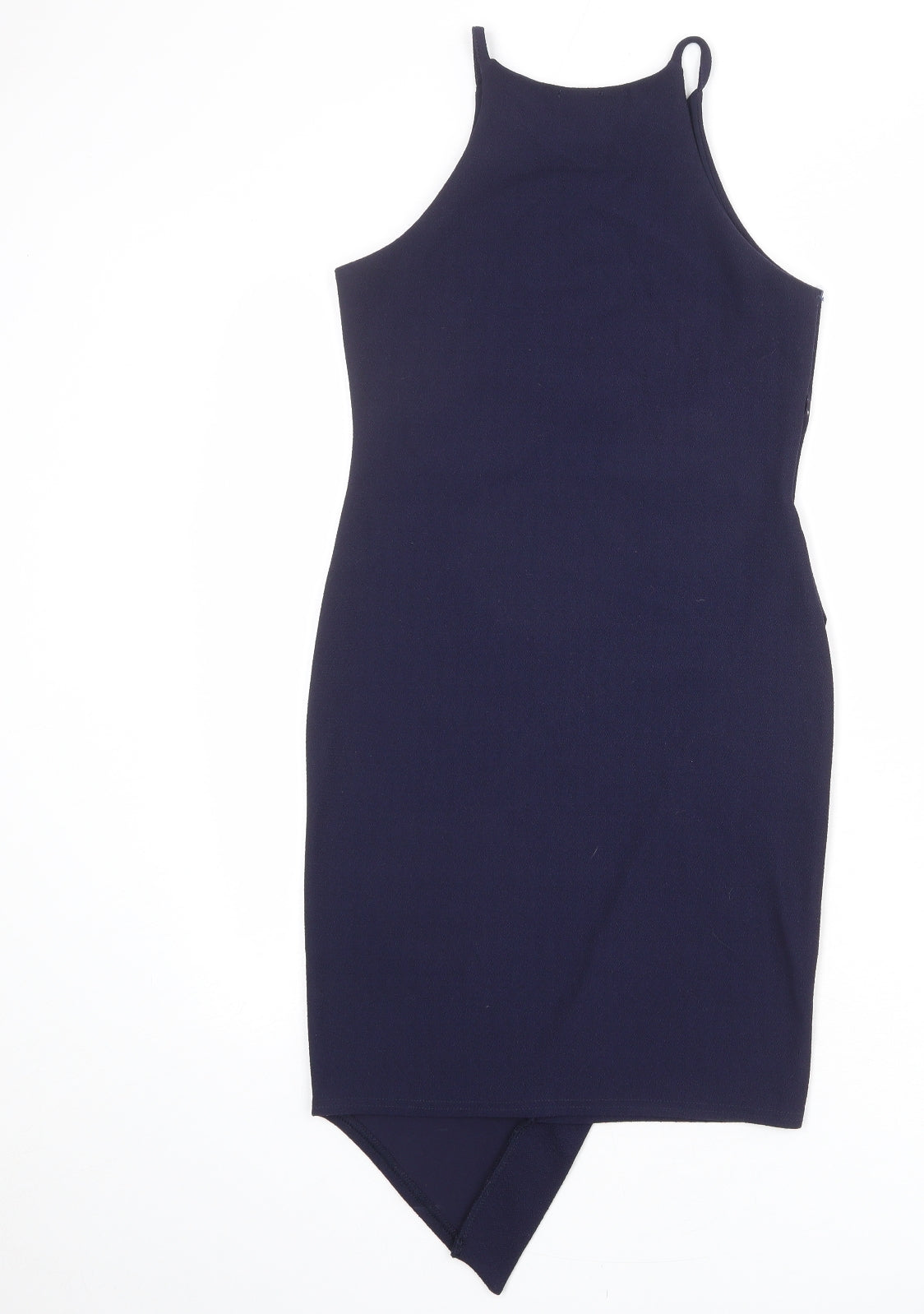 River Island Womens Blue Polyester Shift Size 8 Halter Pullover