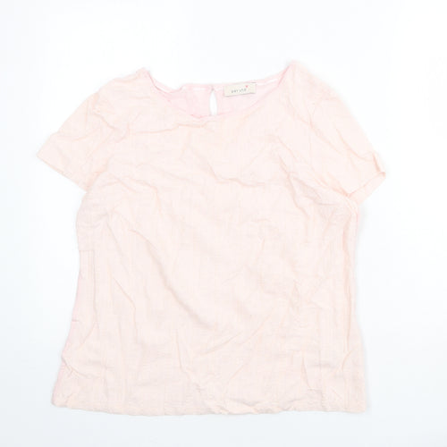 Per Una Womens Pink Viscose Basic Blouse Size 14 Boat Neck