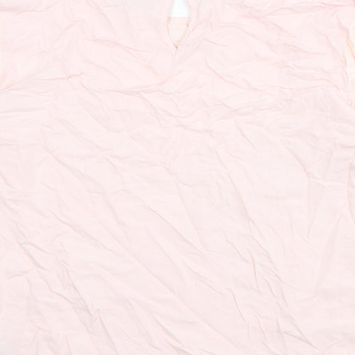 Per Una Womens Pink Viscose Basic Blouse Size 14 Boat Neck