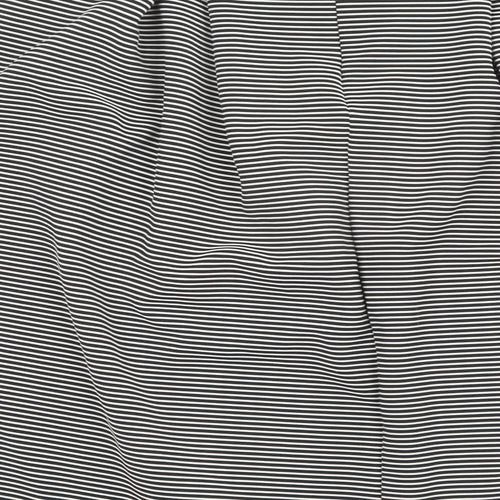 Therapy Womens Black Striped Polyester A-Line Skirt Size 14 Zip