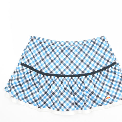 ellesse Womens Multicoloured Plaid Polyester Mini Skirt Size M