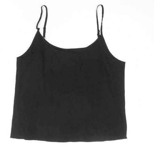 Jack Wills Womens Black Polyester Camisole Tank Size 12 Round Neck