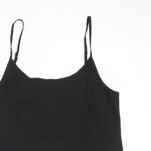 Jack Wills Womens Black Polyester Camisole Tank Size 12 Round Neck