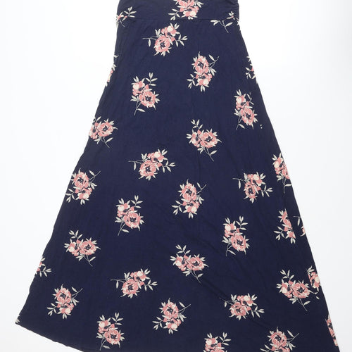 Capsule Womens Blue Floral Viscose A-Line Skirt Size 14