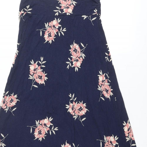 Capsule Womens Blue Floral Viscose A-Line Skirt Size 14