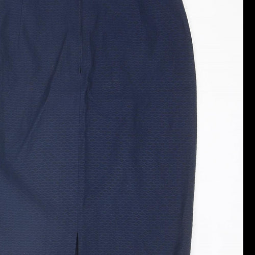 C&A Womens Blue Polyester Straight & Pencil Skirt Size 14 Zip