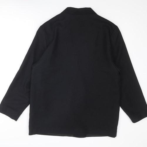 C&A Womens Black Cotton Jacket Suit Jacket Size 18