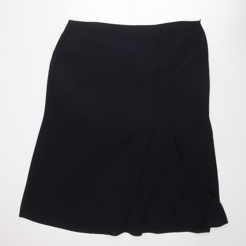 Blanchelle Womens Black Polyester A-Line Skirt Size 26 Zip