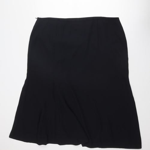 Blanchelle Womens Black Polyester A-Line Skirt Size 26 Zip
