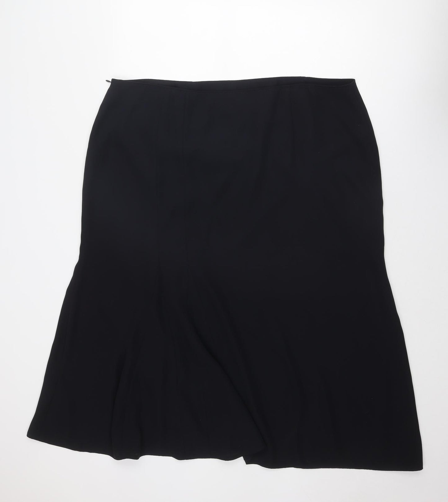 Blanchelle Womens Black Polyester A-Line Skirt Size 26 Zip