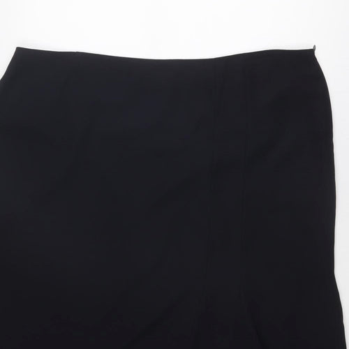 Blanchelle Womens Black Polyester A-Line Skirt Size 26 Zip