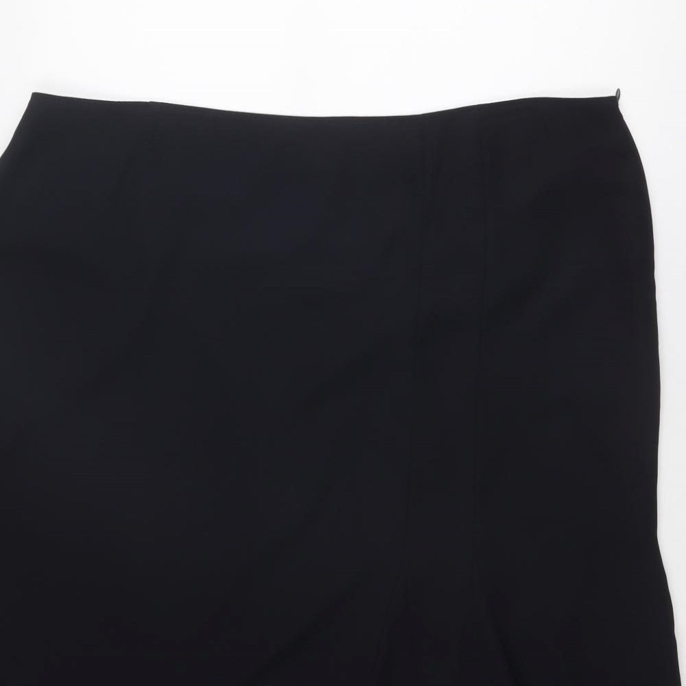 Blanchelle Womens Black Polyester A-Line Skirt Size 26 Zip