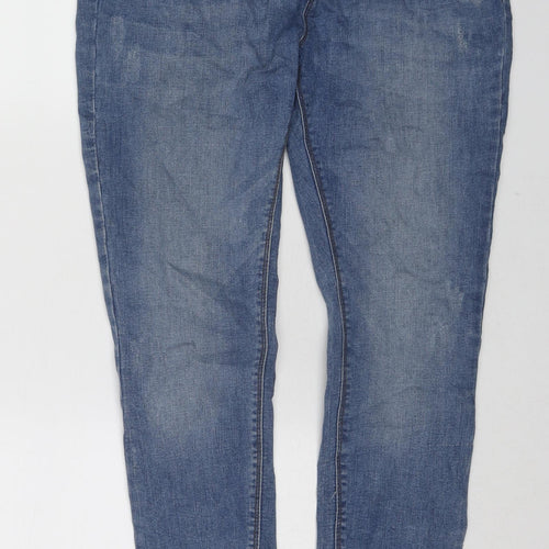 Denim & Co. Womens Blue Cotton Skinny Jeans Size 16 L28 in Regular Zip