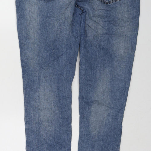 Denim & Co. Womens Blue Cotton Skinny Jeans Size 16 L28 in Regular Zip