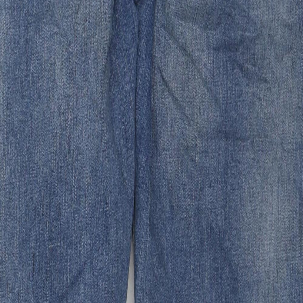 Denim & Co. Womens Blue Cotton Skinny Jeans Size 16 L28 in Regular Zip