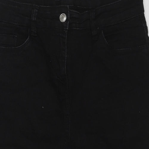 Pep & Co Womens Black Cotton Skimmer Shorts Size 14 L12 in Regular Zip