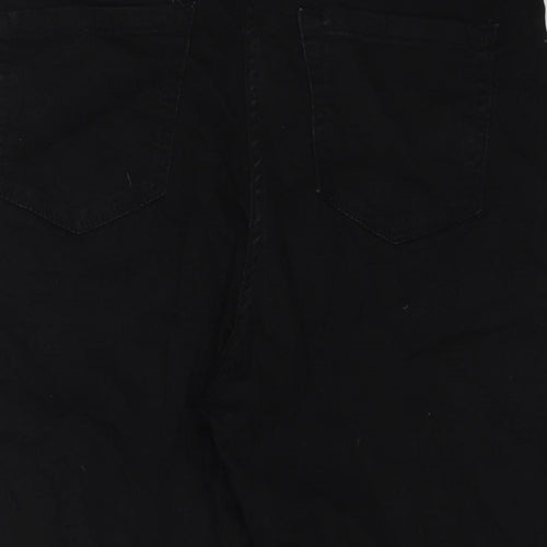 Pep & Co Womens Black Cotton Skimmer Shorts Size 14 L12 in Regular Zip