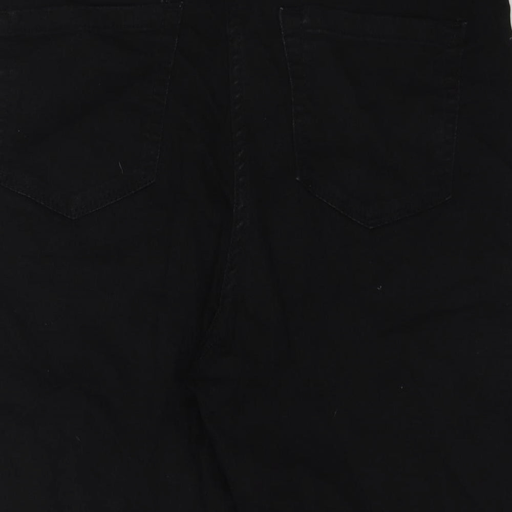 Pep & Co Womens Black Cotton Skimmer Shorts Size 14 L12 in Regular Zip