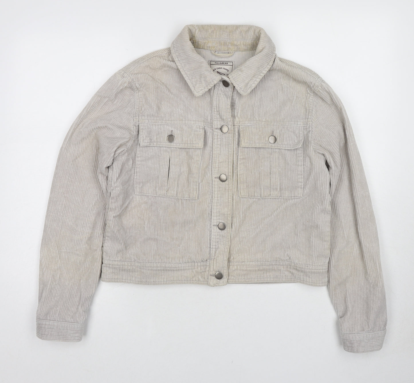 Pull&Bear Womens Beige Jacket Size S Button